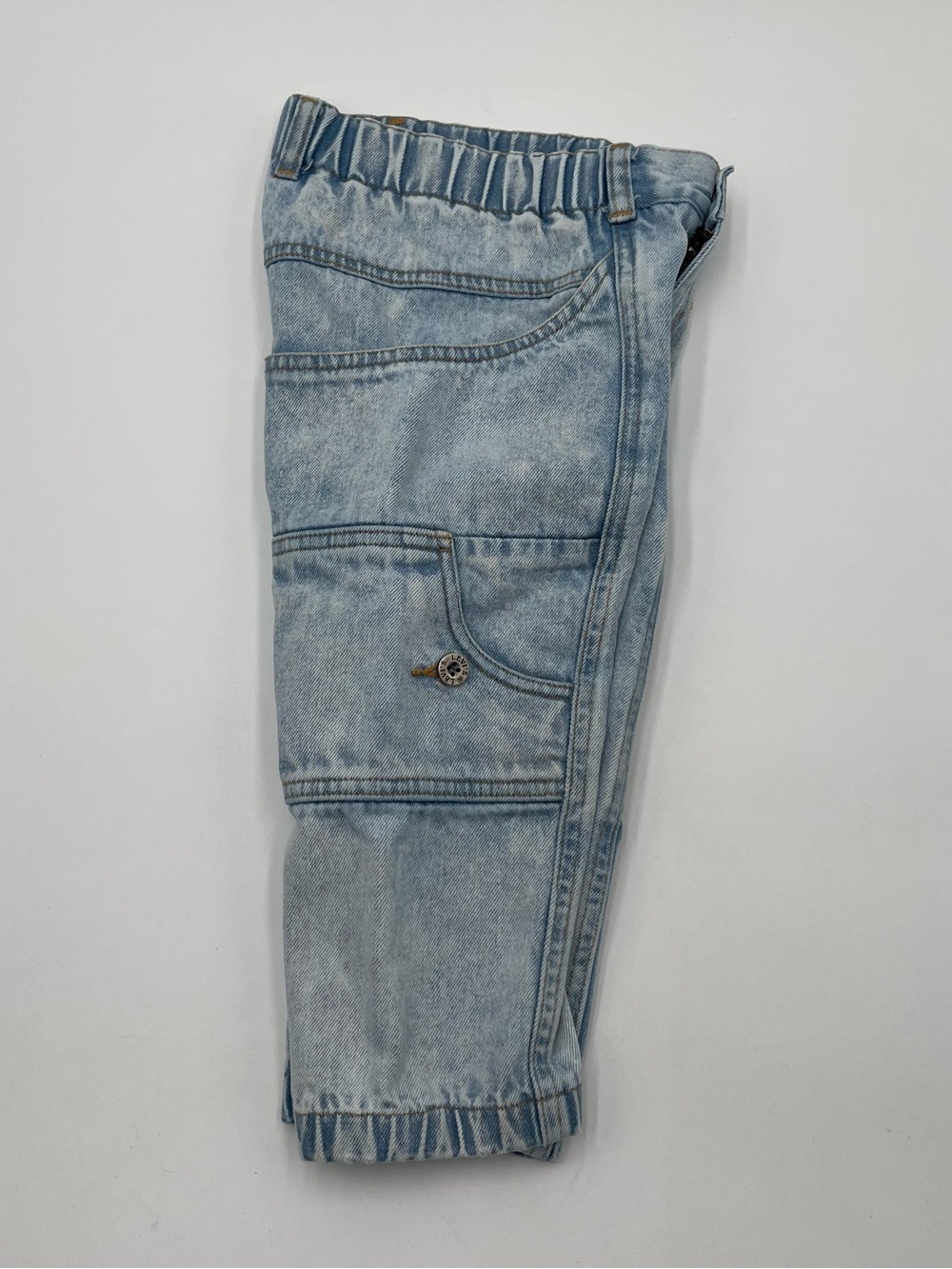 Vintage 80s 90s Little Levis Denim Jeans Kids Toddler Size 3T Cargo Checkered - Picture 7 of 12